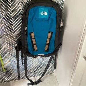 North Face Double Shot backpack- Blue and Gray